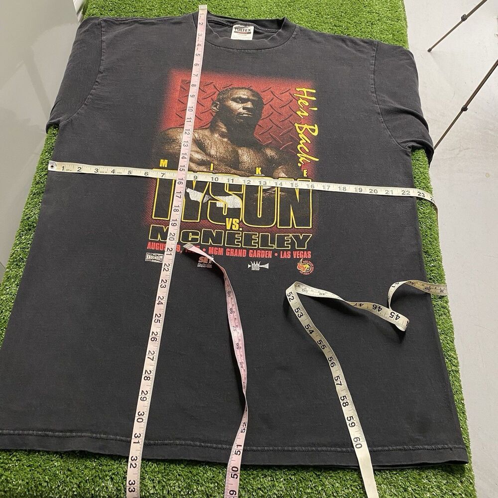 Vintage 1995 Mike Tyson vs. McNeeley He's Back Vegas Boxing Tee Black Men's XL - Picture 5 of 13